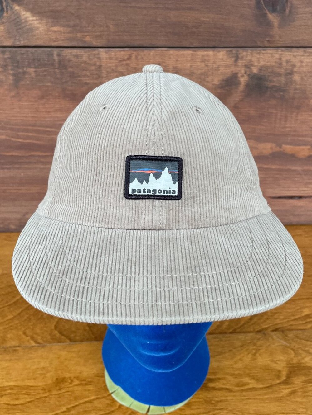 Patagonia Hat Snap Back Cap Tan Corduroy  73 Skyline Logo One Size Fishing